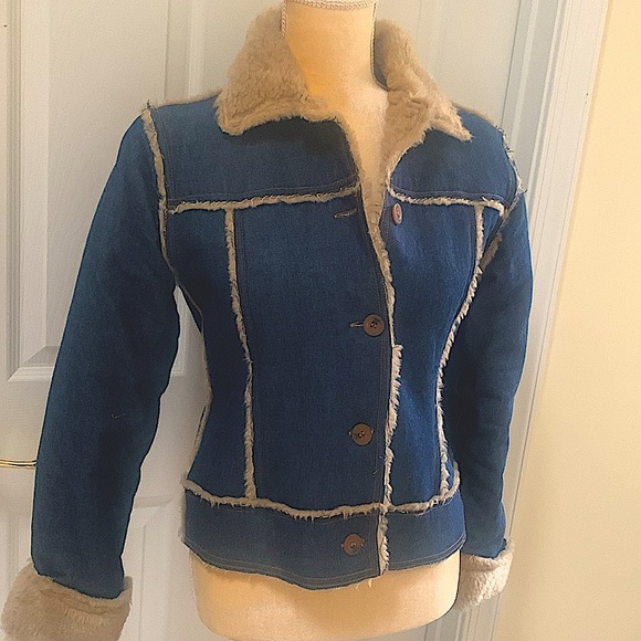 Vintage Sherpa Denim & Fleece Jacket - Picture 6 of 9
